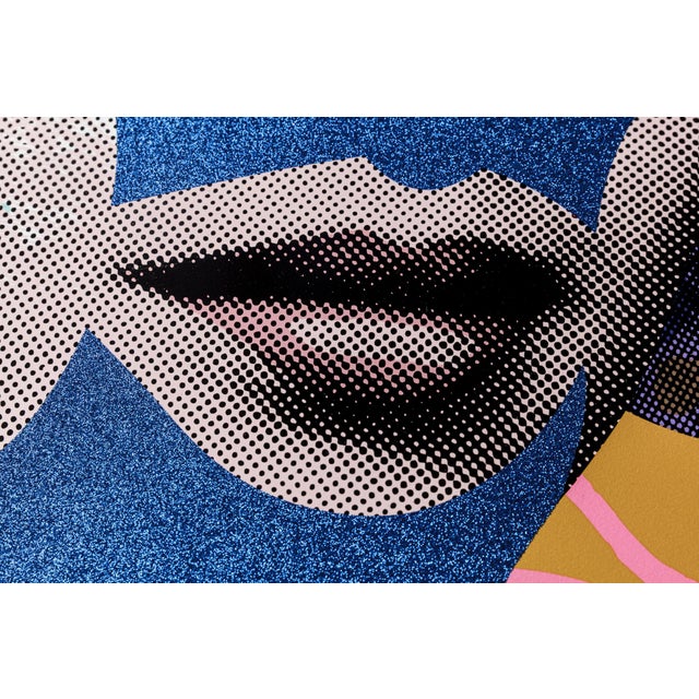 Contemporary Paul Insect, the Reflection (Blue), Hand Signed Screen Print, Edition 2/100, Custom Framed, 2021 For Sale - Image 3 of 4