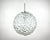 Vintage Large Spherical Pendant Chandelier in Hand Blown Textured Glass. Modern Style Chandelier. Suspension lamp made of...