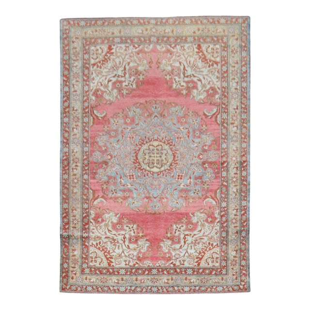 Early 20th Century Zabihi Collection Persian Tafresh Rug - 4'5" x 6'2" For Sale