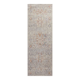 Chris Loves Julia x Loloi Rosemarie Oatmeal / Lavender 2'-7" x 10'-0" Runner Rug For Sale