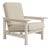 White Patinated Reclining Lounge Armchair For Sale