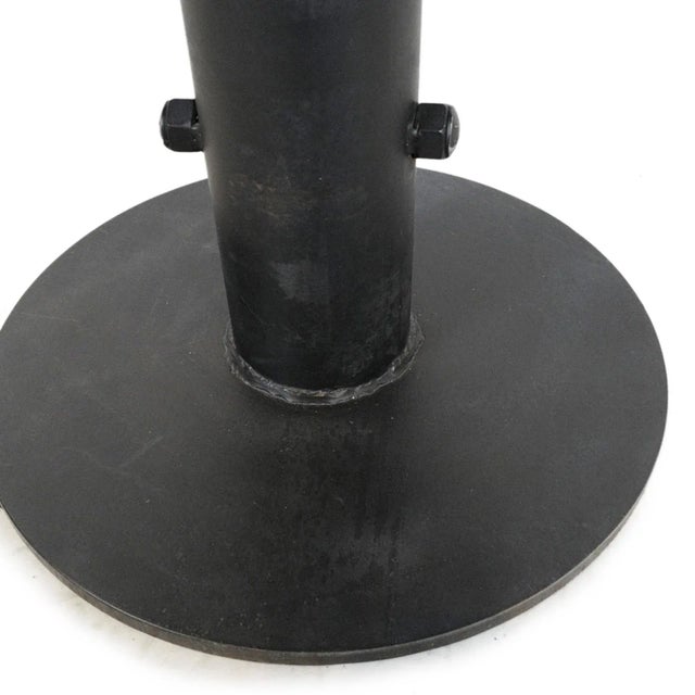 Late 20th Century Vintage Iron Gunmetal Bistro Table For Sale - Image 5 of 7