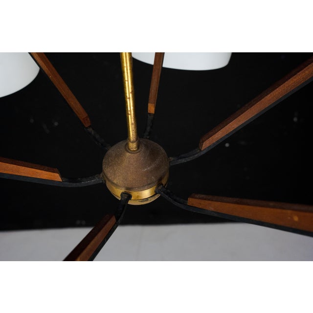 Mid-Century Modern Italian Chandelier in the style of Stilnovo, 1950s For Sale - Image 10 of 18