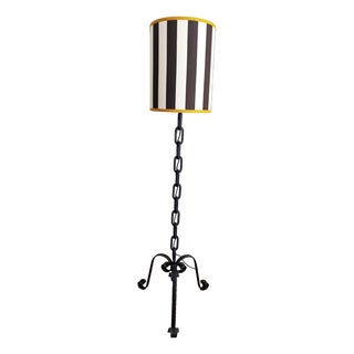 Brutalist Wrought Iron Floor Lamp in the style of Franz West, 1950s For Sale
