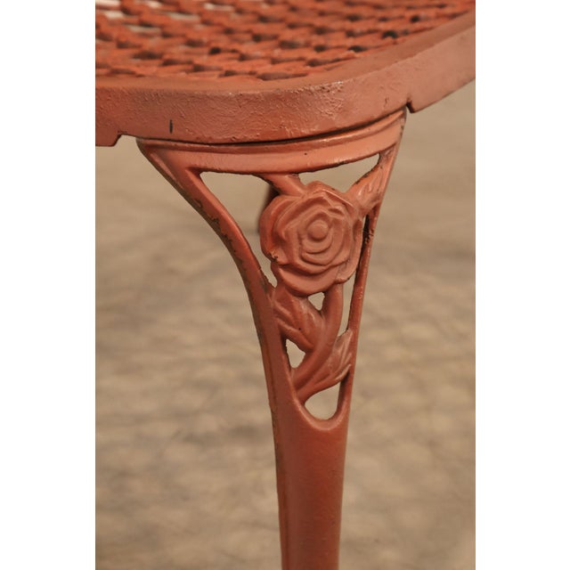 Cast Aluminum Vintage Rose Garden Bench For Sale - Image 16 of 18
