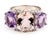 Christina Addison Medium Gum Drop™ Ring With Kunzite and Rock Crystal and Diamond For Sale In New York - Image 6 of 12