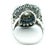 Antique White Art Deco Platinum Diamond and Calibré Sapphire Navette Ring, Circa 1920, Size 6 For Sale - Image 8 of 12