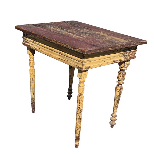 Farmhouse Early 20th Century American Side Table For Sale - Image 3 of 8