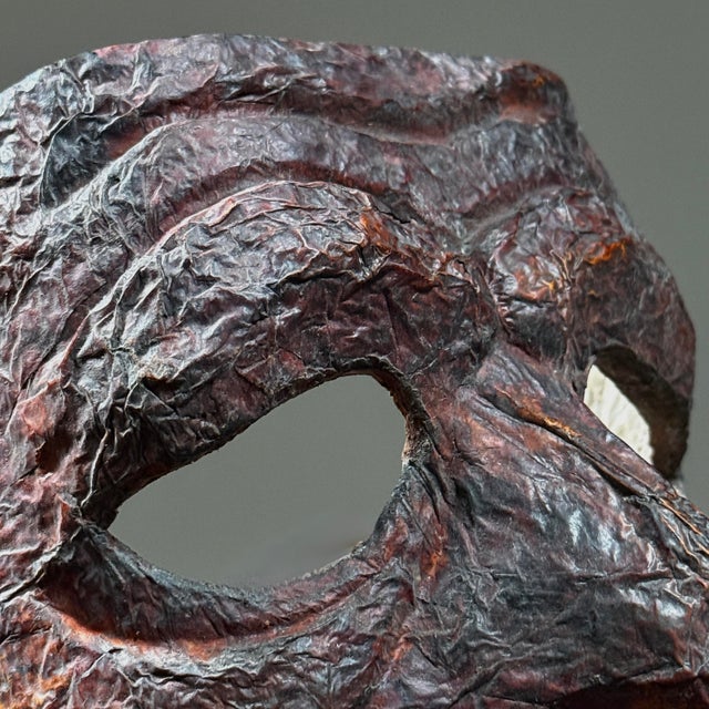 Paper Vintage French Modernist Papier-Mâché Commedia Mask by Jean-Pierre Maury For Sale - Image 7 of 8
