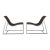 Contemporary Spanish Leather Sling Lounge Chairs, Pair, by Jean-Marie Massaud for Viccarbe "Holy Day" For Sale