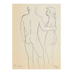 1954 James Bone This Is Agnes Nude Drawing