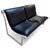 1970s Sling settee designed by Bruce Hannah and Andrew Morrison for Knoll. The settee has its original black leather...