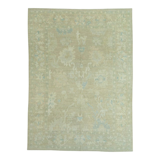 Turkish Oushak Rug 8'10" x 12' #19442 For Sale
