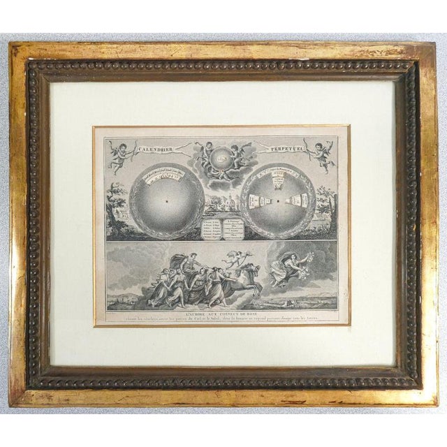 Framed Perpetual Calendar by G. Regni and Gautier, 1800 For Sale - Image 6 of 9