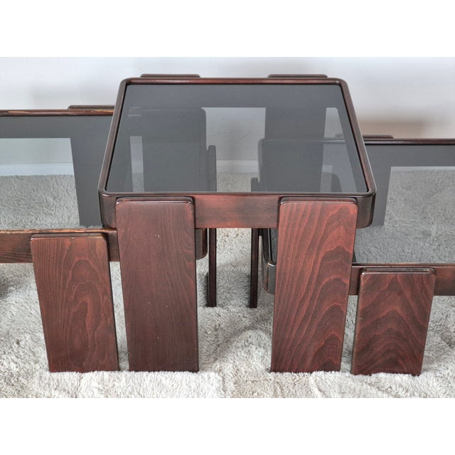 Vintage Italian Nesting Tables by Gianfranco Frattini for Cassina, Set of 3 For Sale - Image 15 of 18