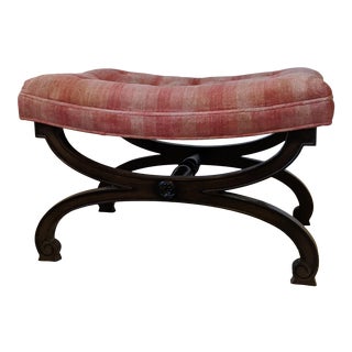 Vintage Mid Century Tomlinson Ottoman Footstool Bench X Base For Sale