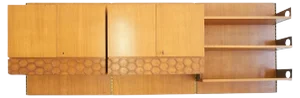Italian Suspended Wall Bookshelf with Cabinets and Drawers from La Permanente Mobili Cantù, 1960s