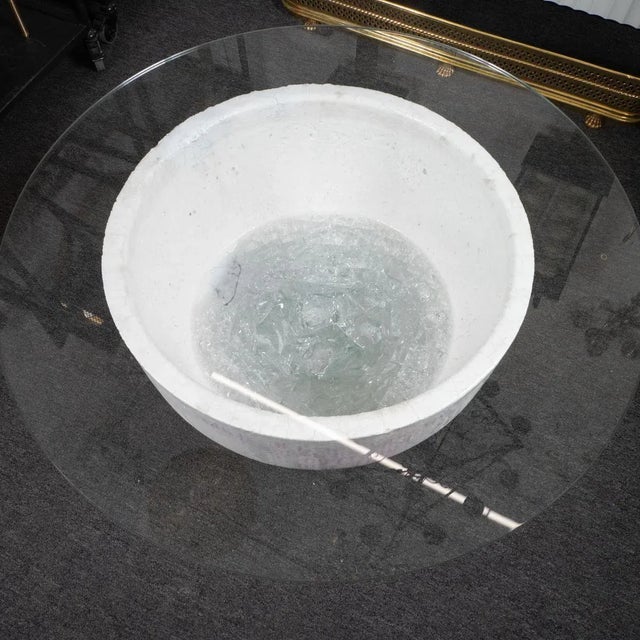 Stone Gray Industrial Salvage Melt Pot Coffee Table For Sale - Image 8 of 12