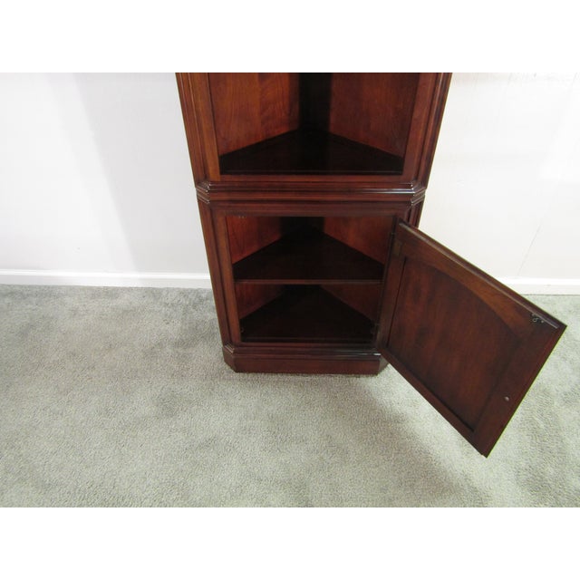 Wood Statton Solid Cherry Corner Bookcase For Sale - Image 7 of 8