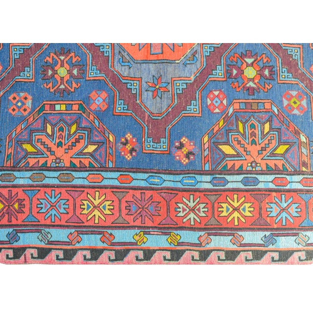 Textile Vintage Mid Century Soumak Rug For Sale - Image 7 of 10