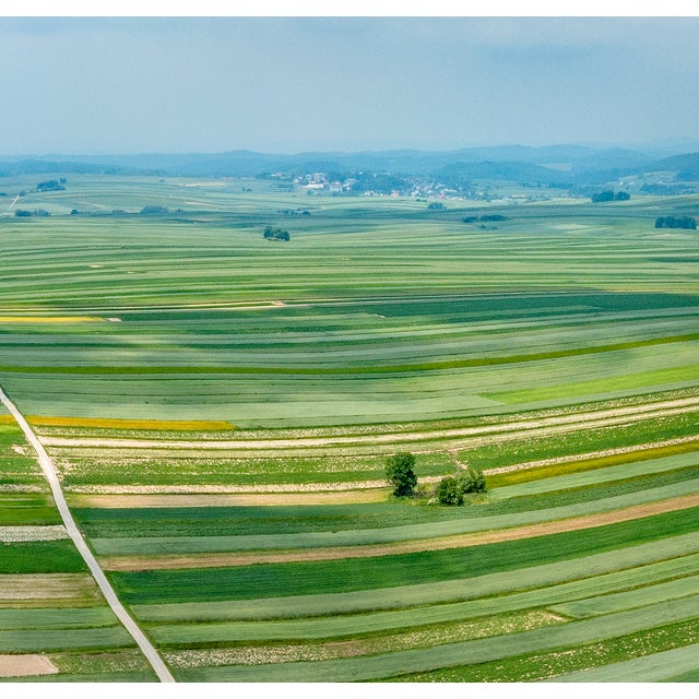 "Stripes_of_Suloszowa_001" Triptych Aerial View Limited Edition Photograph by Bernhard Lang For Sale - Image 4 of 7