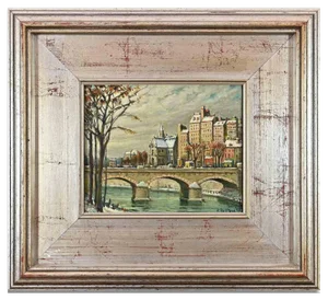 Roberto Bertola, Paris Under the Snow, Oil Paint, 1967
