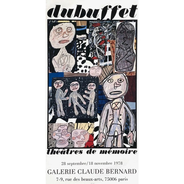After Jean DUBUFFET CLAUDE BERNARD GALLERY 1978 poster on coated paper unsigned and not numbered printed by : Imprimerie...