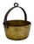 Unusual Mid 1800s Antique Heavy Brass & Hand Wrought Iron Fireplace Hearth Hanging Cooking Pot For Sale - Image 13 of 18