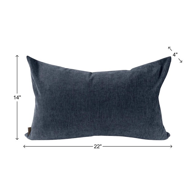 Navy Blue Komodo Navy Down Filled 14x22 Pillow For Sale - Image 8 of 10