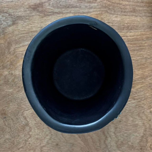 Mid-Century Signed Black Ceramic Box, 1960s For Sale - Image 12 of 18