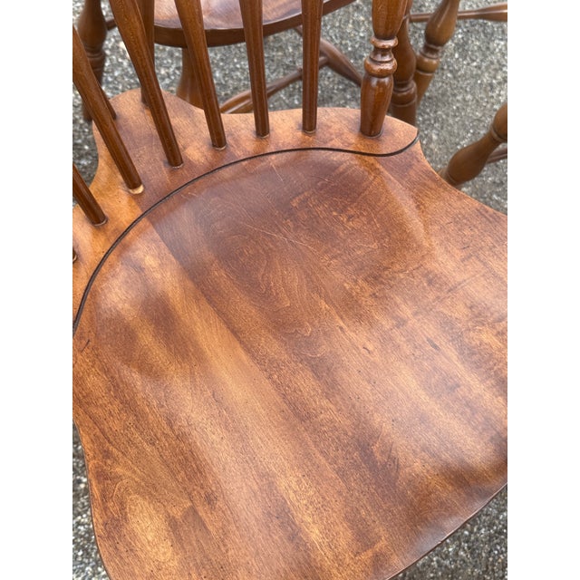 Vintage Pennsylvania House Duxbury Cherry Windsor Chairs - Set of 6 For Sale - Image 12 of 12