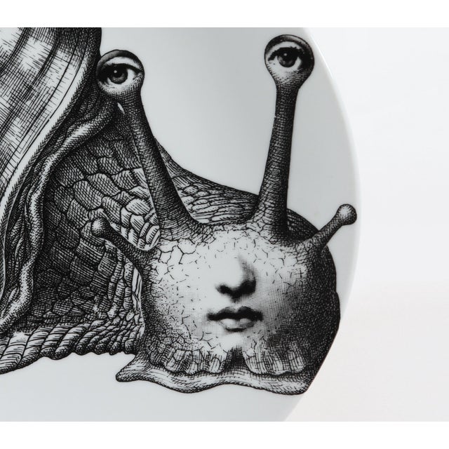 Atelier Fornasetti Fornasetti Tema E Variazioni Porcelain Wall Plate No. 260, the Snail For Sale - Image 4 of 8