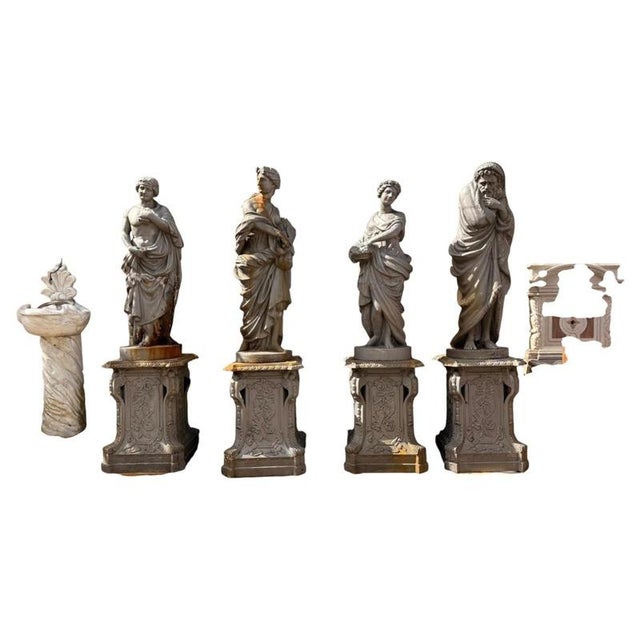 Metal Large Vintage Garden Sculptures, 1970, Set of 4 For Sale - Image 7 of 7