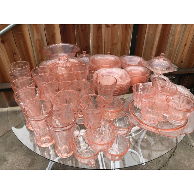 1930s Federal Madrid Pink Depression Glass Serving Set of ...