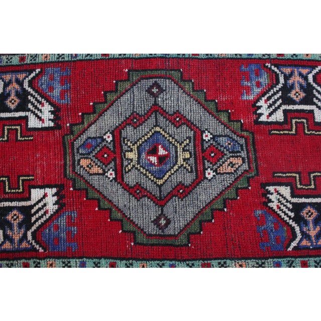 Textile 1960s Turkish Vintage Hand Knotted Rug For Sale - Image 7 of 13