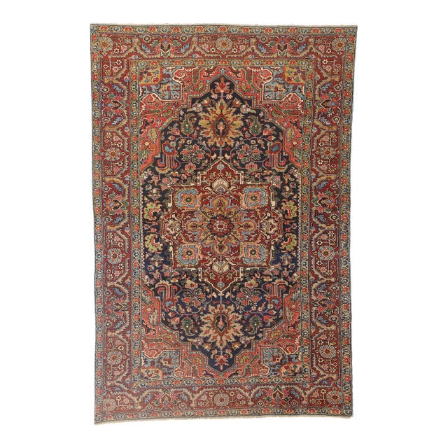 Late 19th Century Persian Heriz Rug, 06'05 X 09'07 For Sale
