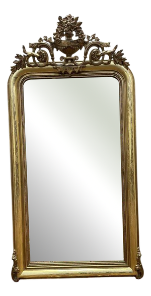 Louis Philippe Mirror with Gold Pediment