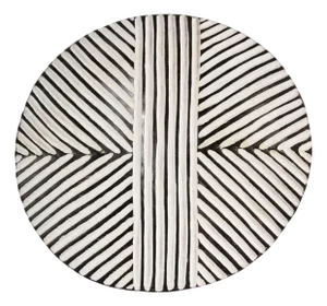 Vintage Tribal Black & White African Zulu Shield Wall Object