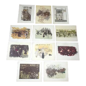 Vintage Pierre Bonnard Modernist Lithograph Views of Paris, Printed by Mourlot - Set of 11
