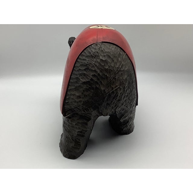 1950s 1950s Kibori Kuma Carved Bear Figurine For Sale - Image 5 of 13