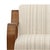 Ribbon Wood & Chenille Stripe Art Deco Arm Chair For Sale - Image 4 of 12