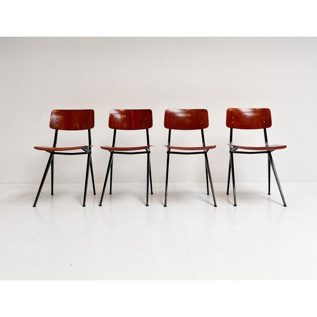 Vintage School Chairs by Ynske Kooistra for Marko Holland, 1960s, Set of 4 For Sale - Image 15 of 15
