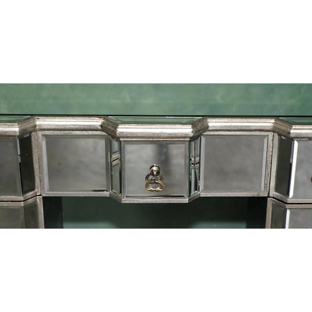 Decorative Venitian Bevelled Glass Dressing Vanity Table Desk Drawers by Aeg, 2010 For Sale - Image 4 of 18