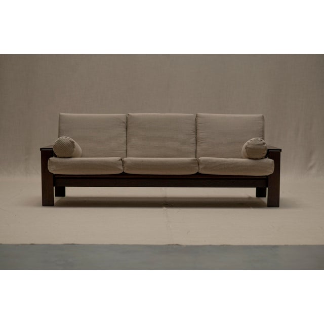 Mid-Century Modern Wengé Three-Seater Sofa, 1970s For Sale - Image 6 of 15