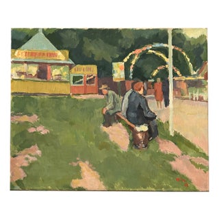 Wilhelm Julien Wils, Landscape, Oil on Canvas, 1955 For Sale