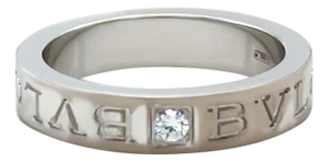 Bvlgari B.zero1 18ct White Gold Diamond Ring 0.04ct 7g, Size 6