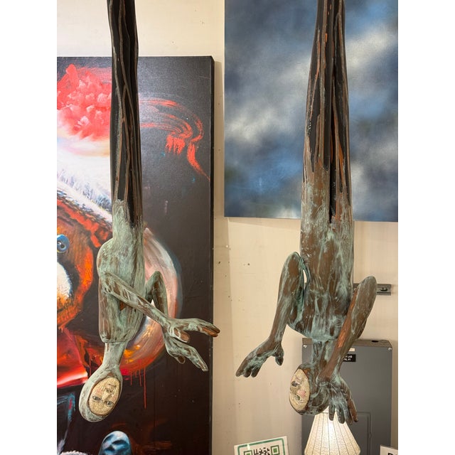 Circa 2007 Peter Kiss "Change of Perspective" Hanging Sculptures, Pair For Sale In San Francisco - Image 6 of 13