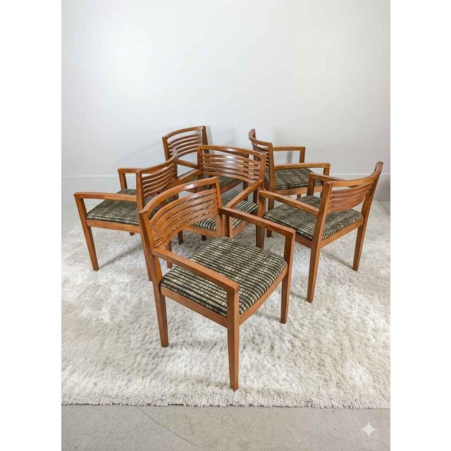 Knoll Vintage Set of 6 Postmodern Ricchio Chairs by Knoll For Sale - Image 4 of 9