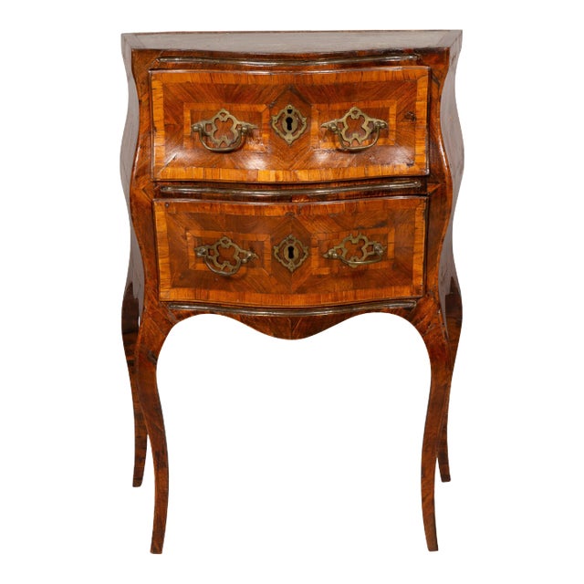 Sicilian Rococo Olivewood Commodini For Sale