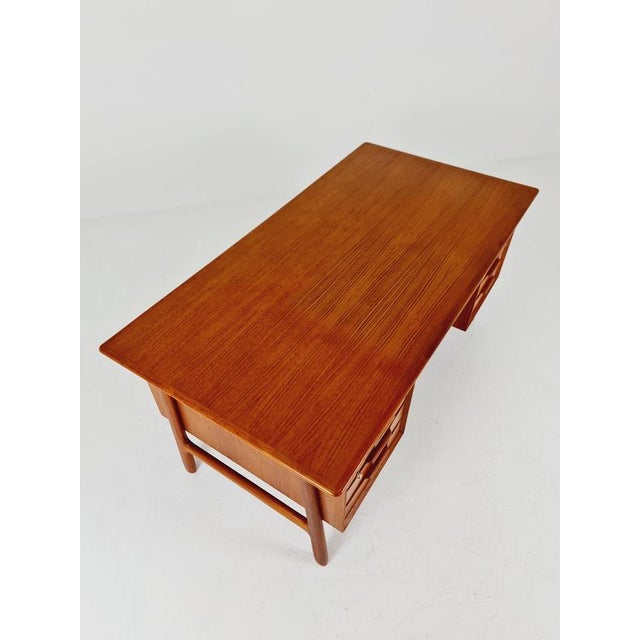 Danish Teak Executive Model No 75 Desk by Omann Jun, 1960s For Sale - Image 14 of 18